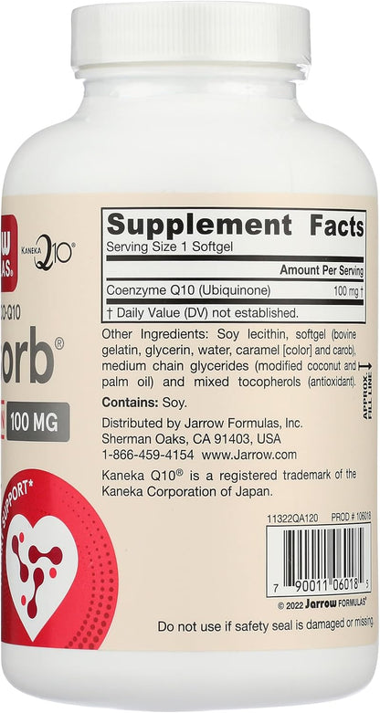 JARROW FORMULAS Q-Absorb CoQ10 100 MG, 120 CT