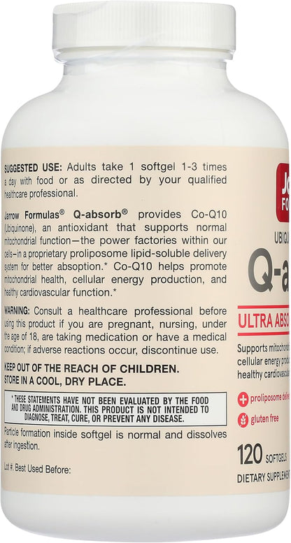 JARROW FORMULAS Q-Absorb CoQ10 100 MG, 120 CT