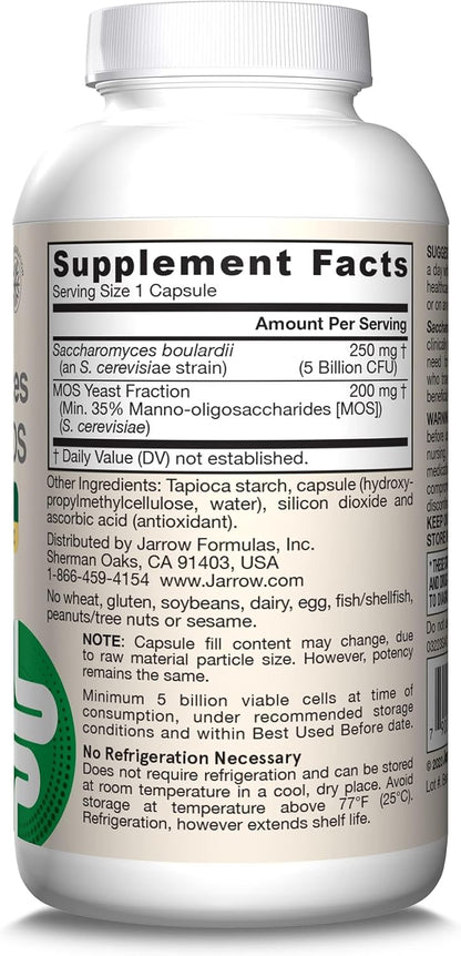 Jarrow Formulas, Saccharomyces Boulardii MOS, 90 Count