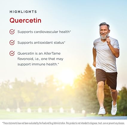 Jarrow Formulas Quercetin 500 mg - 200 Veggie Caps, Pack of 1 - Supports Antioxidant Status, Cardiovascular Health & Immune Health - 200 Total Servings