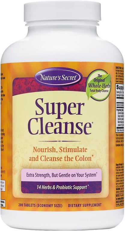 Nature's Secret Super Cleanse Tabs, 200 ct