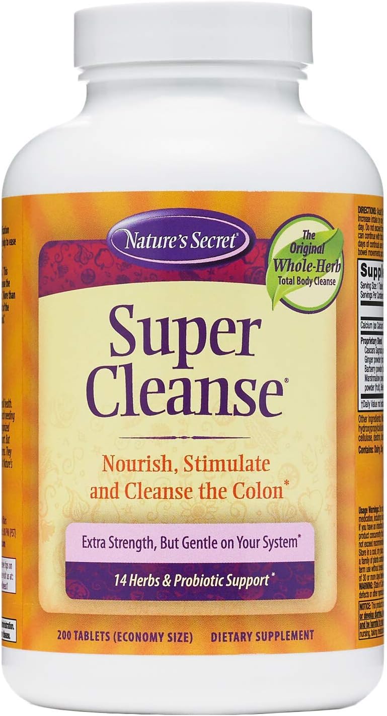 Nature's Secret Super Cleanse Tabs, 200 ct