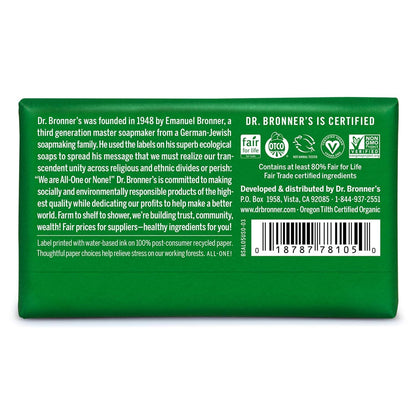 Dr. Bronner's - Pure-Castile Bar Soap (Almond, 5 ounce, 2-Pack) - Made with Organic Oils, For Face, Body and Hair, Gentle and Moisturizing, Biodegradable, Vegan, Cruelty-free, Non-GMO