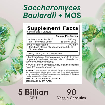 Jarrow Formulas, Saccharomyces Boulardii MOS, 90 Count