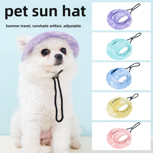Adjustable Noose Free Fishing Cap For Dogs And Cats Ears Show Pet Supplies Sunshade Breathable Polyester Four Seasons Universal