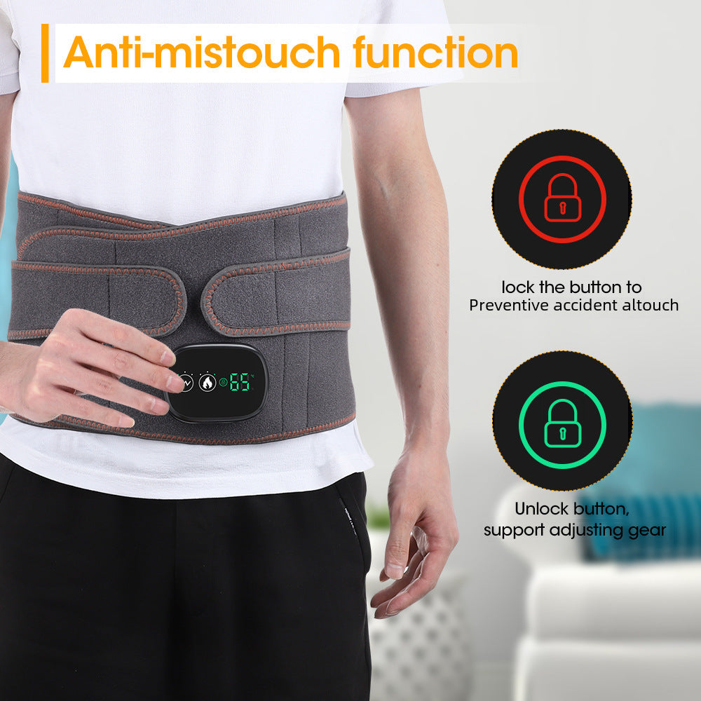 Factory Private Model Electric Heating Massage Waist Belt Artemisia Red Light Heating Large Capacity Battery Palace Warmer