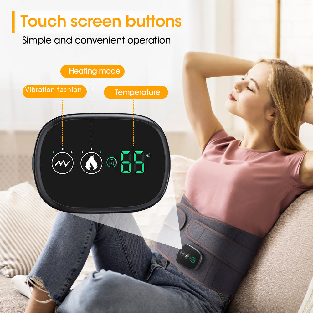Factory Private Model Electric Heating Massage Waist Belt Artemisia Red Light Heating Large Capacity Battery Palace Warmer