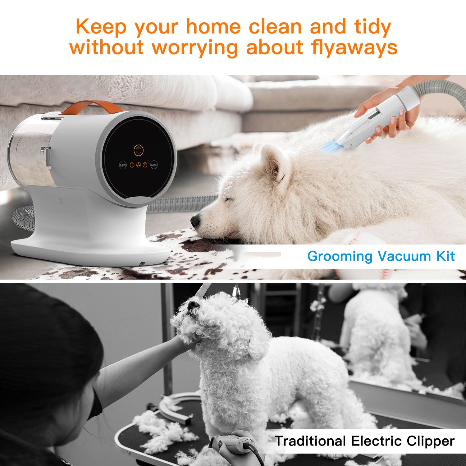Pet Grooming Kit Smart Hair Remover For Cats And Dogs Cleaning Beauty Suitable For Large Medium Small Pets Hair Clippers
