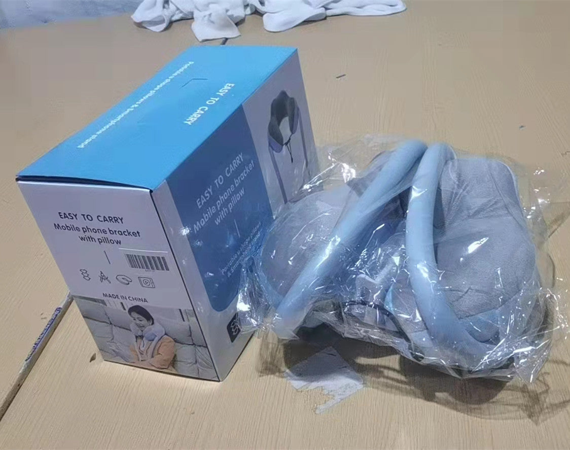 New Lazy Mobile Phone Bracket U-shaped Pillow Home Nap Pillow Shoulder Cervical Neck Pillow For Car Hanging Neck Bedside Pillow